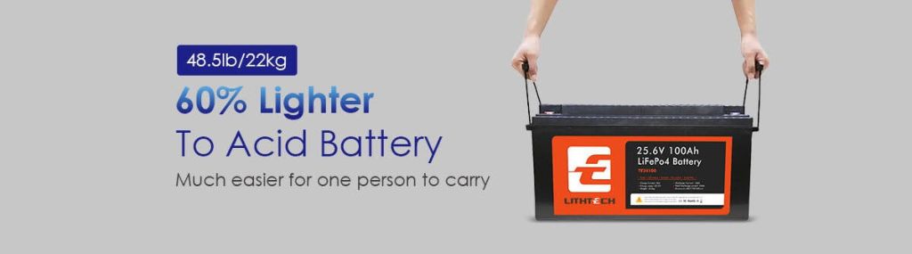 Πλεονέκτημα βάρους μπαταρίας Lithtech