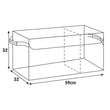 ΚΟΥΤΙ ORGANIZER ΠΟΡΤ ΜΠΑΓΚΑΖ PREMIUM ΑΔΙΑΒΡΟΧΟ 54L 2 ΘΕΣΕΩΝ ΜΕ 2 ΧΕΡΟΥΛΙΑ (XL) (59x32 x32 cm)