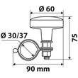 ΤΕΜΠΕΛΗΣ ΤΙΜΟΝΙΟΥ SPINNY RING 60mm ΓΙΑ ΤΙΜΟΝΙΑ 30-37mm (ΜΑΥΡΟ/ΚΟΚΚΙΝΗ ΡΙΓΑ)