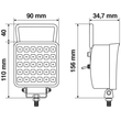 ΠΡΟΒΟΛΕΑΣ ΤΕΤΡΑΓΩΝΟΣ WL-28 16LED 16W 1.400lm 6.000K 10-30V 110x90x34,7mm ΦΩΣ ΔΙΑΘΛΑΣΗΣ 1ΤΕΜ.