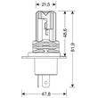 H4 HALO KILLER P43t 9-32V -20W  - 6500K - 3200lm HALO LED KIT SERIES 10 (12 LED ZES CHIPS) - 2 ΤΕΜ.