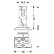 H7 HALO KILLER PX26d 9-32V -20W - 6500K - 3200lm HALO LED KIT SERIES 10 (12 LED ZES CHIPS) - 2 ΤΕΜ.