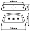 ΦΩΣ ΠΙΝΑΚΙΔΑΣ (ΠΛΑΦΟΝΙΕΡΑ) MOTO E-LON 12V 3LED SMD 58x31mm ΛΕΥΚΟ ΦΩΣ/ΜΑΥΡΟ ΧΡΩΜΑ 1ΤΕΜ
