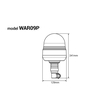 ΦΑΡΟΣ ΠΕΡΙΣΤΡΕΦΟΜΕΝΟΣ W02P 12/24V 39SMD LED ΕΛΑΣΤΙΚΟΣ ΒΙΔΩΤΟΣ ΠΟΡΤΟΚΑΛΙ 129x241mm
