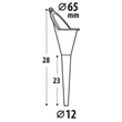 ΧΩΝΙ ΠΛΑΣΤΙΚΟ ΜΕ ΜΑΚΡΥ ΛΑΙΜΟ ΠΟΡΤΟΚΑΛΙ Φ65/ 12mm FUNNYL LAMPA - 1 TEM.
