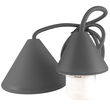 ELVHX - EL329202 | ΣΕΤ PVC V+V ΡΟΖΕΤΑ ΜΕ ΚΑΛΩΔΙΟ 1mt 2x0.75mm² & NTOYI E27 MAYΡΟ