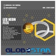 NEON FLEX LED Λευκή 1m 12W/m 230V 120 SMD/m 2835 SMD 450lm/m 120° Αδιάβροχη IP66 Πορτοκαλί Χρυσό Dimmable GloboStar 22507