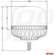 ΦΑΡΟΣ DIAMONT W25SB ΜΕ ΛΕΥΚΟ ΚΑΠΑΚΙ 12/24V 24xSMD LED ΠΟΡΤΟΚΑΛΙ ΒΙΔΩΤΟΣ 154x126mm ΑΜΙΟ - 1 ΤΕΜ.