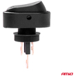 ΔΙΑΚΟΠΤΗΣ ON/OFF 3 ΕΠΑΦΩΝ ΜΕ LED ΚΙΤΡΙΝΟ 12/24V Φ12mm 30A ΜΕ ΣΠΕΙΡΩΜΑ ΟΒΑΛ ΑΜΙΟ - 1 ΤΕΜ.