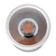 GloboStar® DETRONIC 60502 Επιφανειακό Κινούμενο Spot Downlight LED 10W 1250lm 24° AC 220-240V IP20 Φ9cm x Υ16cm - Στρόγγυλο - Λευκό - Θερμό Λευκό 2700K - Bridgelux COB - TÜV Certified Driver - 5 Χρόνια Εγγύηση