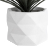 GloboStar® Artificial Garden VARENNA 20742 Επιδαπέδιο Πολυεστερικό Τσιμεντένιο Κασπώ Γλάστρα - Flower Pot Λευκό Φ40 x Υ30cm