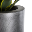 GloboStar® Artificial Garden PISA 20762 Επιδαπέδιο Πολυεστερικό Τσιμεντένιο Κασπώ Γλάστρα - Flower Pot Γκρι Ανθρακί Φ36 x Υ120cm