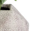 GloboStar® Artificial Garden BOROUGH 20781 Επιδαπέδιο Πολυεστερικό Τσιμεντένιο Κασπώ Γλάστρα - Flower Pot Λευκό με Μπεζ Μ38 x Π38 x Υ38cm