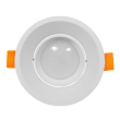 Χωνευτή Στρογγυλή Βάση Αρχιτεκτονικού Φωτισμού για Spot Φ91 Λευκή Κινούμενη GloboStar 97014