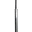 GloboStar® VERSA 00831 Μοντέρνο Φωτιστικό Δαπέδου Μονόφωτο 1 x E27 Ασημί Μεταλλικό Καμπάνα με Λευκή Μαρμάρινη Βάση D15 x H155cm
