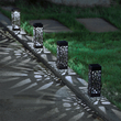GloboStar® TRIBAL 71525 ΣΕΤ 4 Τεμαχίων Αυτόνομα Ηλιακά Φωτιστικά LED SMD 0.80W/Τεμ. 80lm/Τεμ. με Ενσωματωμένη Μπαταρία 600mAh - Φωτοβολταϊκό Πάνελ με Αισθητήρα Ημέρας-Νύχτας Αδιάβροχο IP65 Φανάρι Κήπου Τετράγωνο Ψυχρό Λευκό 6000K Μ6 x Π6 x Υ18cm - 1 Χρόνo Εγγύηση