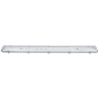 GloboStar® 90613 120cm Tri-Proof Πλαστικό PC Σκαφάκι με Μεταλλικά Clips για 2 x Λάμπες T8 Τύπου Φθορίου LED Τροφοδοσίας Ενός Άκρου Αδιάβροχο IP65