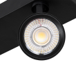 GloboStar® LEONARDO 60346 Μοντέρνο Φωτιστικό Οροφής Ράγα με Κινούμενα Σποτ LED Spot Downlight 20W 2400lm 60° AC 220-240V IP20 Μ32 x Π7 x Υ11.8cm - Μαύρο - Φυσικό Λευκό 4500K - Bridgelux COB - 5 Years Warranty