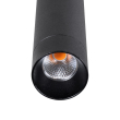 GloboStar® CANAL 60377 Κρεμαστό Φωτιστικό Σποτ Οροφής LED Downlight 7W 700lm 36° AC 220-240V IP20 Φ4 x Υ80cm Θερμό Λευκό 2700K - Μαύρο - Bridgelux COB - 5 Years Warranty