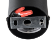 GloboStar® DUCT 61619 Επιφανειακό Στρόγγυλο Φωτιστικό Σποτ Αλουμινίου με Ντουί GU10 VDE Certified AC 220-240V IP44 Φ6 x Υ45cm - Μαύρο - 5 Years Warranty
