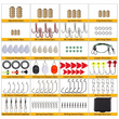 Σετ αξεσουάρ ψαρέματος σε θήκη - 128pcs - 31803