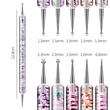 Σετ πινέλα & εργαλεία μανικιούρ Nail Art διπλής όψης - B261 - 5pcs - 910495