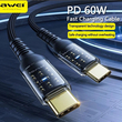Καλώδιο φόρτισης & data - Type-C σε Type-C - Fast Charge - CL-138T - 60W - AWEI - 887875