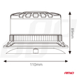 ΦΑΡΟΣ ΦΙΜΕ HEAVY DUTY W28M 12/24V ΠΟΡΤΟΚΑΛΙ 16LED ΜΑΓΝΗΤΙΚΟΣ/ΒΙΔΩΤΟΣ ΜΕ ΦΙΣ ΑΝΑΠΤΗΡΑ Υ89mm Φ110mm AMIO - 1 τεμ.