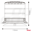 ΦΑΡΟΣ HEAVY DUTY W30M 12/24V ΠΟΡΤΟΚΑΛΙ 24LED ΜΑΓΝΗΤΙΚΟΣ/ΒΙΔΩΤΟΣ ΜΕ ΦΙΣ ΑΝΑΠΤΗΡΑ Υ128mm Φ110mm AMIO - 1 τεμ.