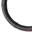 ΚΑΛΥΜΜΑ ΤΙΜΟΝΙΟΥ ΑΠΟ ΔΕΡΜΑ (M) 37/39cm SWC-50-M ΣΕ ΜΑΥΡΟ ΧΡΩΜΑ ΤΡΥΠΗΤΟ ΜΕ ΜΑΥΡΕΣ ΡΑΦΕΣ ΑΜΙΟ - 1 ΤΕΜ.