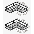 Σετ επιτοίχια ράφια μπάνιου - 5pcs - 2152-1 - 170134 - Black