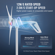 VEVOR 500W Ανεμογεννήτρια 12V 3-Blade Ανεμογεννήτρια με Ανεμόμετρο