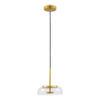 GloboStar® CHARLOTTE 00742 Μοντέρνο Κρεμαστό Φωτιστικό Καμπάνα CREE LED 5W 500lm 180° AC 85-265V IP20 Θερμό Λευκό 2700K Διάφανο Γυαλί με Χρυσό Μέταλλο - Μ23 x Π23 x Υ23cm - 2 Xρόνια Εγγύηση