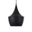 GloboStar® SHANGHAI 01025-A Μοντέρνο Κρεμαστό Φωτιστικό Καμπάνα Μονόφωτο 1 x E27 IP20 Μαύρο & Χρυσό Μέταλλο - Μ24 x Π24 x Υ30cm