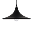GloboStar® SHANGHAI 01025-B Μοντέρνο Κρεμαστό Φωτιστικό Καμπάνα Μονόφωτο 1 x E27 IP20 Μαύρο & Χρυσό Μέταλλο - Μ37 x Π37 x Υ20cm