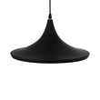 GloboStar® SHANGHAI 01025-B Μοντέρνο Κρεμαστό Φωτιστικό Καμπάνα Μονόφωτο 1 x E27 IP20 Μαύρο & Χρυσό Μέταλλο - Μ37 x Π37 x Υ20cm