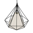 GloboStar® KAIRI 01618 Μοντέρνο Κρεμαστό Φωτιστικό Πλέγμα Μονόφωτο 1 x E27 IP20 Μαύρο Μέταλλο με Λευκό Ύφασμα - Μ38 x Π38 x Υ39cm GloboStar® KAIRI 01618 Μοντέρνο Κρεμαστό Φωτιστικό Πλέγμα Μονόφωτο 1 x E27 IP20 Μαύρο Μέταλλο με Λευκό Ύφασμα - Μ38 x Π38 x Υ39cm