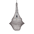 GloboStar® KENTUCKY 01875 Vintage Κρεμαστό Φωτιστικό Πλέγμα Μονόφωτο 1 x E27 IP20 Καφέ Μέταλλο - Μ50 x Π50 x Υ90cm