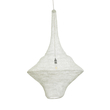 GloboStar® KENTUCKY 01877 Vintage Κρεμαστό Φωτιστικό Πλέγμα Μονόφωτο 1 x E27 IP20 Μπεζ Μέταλλο - Μ80 x Π80 x Υ140cm