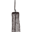 GloboStar® KENTUCKY 01878 Vintage Κρεμαστό Φωτιστικό Πλέγμα Μονόφωτο 1 x E27 IP20 Καφέ Μέταλλο - Μ80 x Π80 x Υ140cm