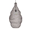GloboStar® KENTUCKY 01896 Vintage Κρεμαστό Φωτιστικό Πλέγμα Μονόφωτο 1 x E27 IP20 Καφέ Μέταλλο - Μ40 x Π40 x Υ70cm