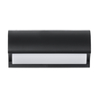 GLOBOSTAR® HORIZON 60693 Φωτιστικό Τοίχου - Απλίκα Εσωτερικού/Εξωτερικού Χώρου LED 15W 1575lm 120° AC175-265V Αδιάβροχο IP65 - Πλαστικό Σώμα - Φυσικό λευκό 4500K - Μ23.5 x Π11 x Υ10cm - Μαύρο - Bridgelux Chip - 3 Χρόνια Εγγύηση