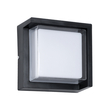 GLOBOSTAR® APEX 60770 Φωτιστικό Τοίχου - Απλίκα Εσωτερικού/Εξωτερικού Χώρου LED 10W 1050lm 120° AC175-265V Αδιάβροχο IP65 - Πλαστικό Σώμα - Φυσικό λευκό 4500K - Μ17 x Π17 x Υ9cm - Μαύρο - Bridgelux Chip - 3 Χρόνια Εγγύηση