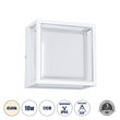 GLOBOSTAR® MAJESTIC 60775 Φωτιστικό Τοίχου - Απλίκα Εσωτερικού/Εξωτερικού Χώρου LED 10W 1050lm 120° AC175-265V Αδιάβροχο IP65 - Πλαστικό Σώμα - Φυσικό λευκό 4500K - Μ17 x Π17 x Υ9cm - Λευκό - Bridgelux Chip - 3 Χρόνια Εγγύηση