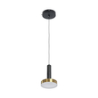 GLOBOSTAR® ZANE 60933 Κρεμαστό Φωτιστικό Design LED CCT 18W 2016lm 120° AC 220-240V IP20 - Εναλλαγή Φωτισμού μέσω Τηλεχειριστηρίου All In One Ψυχρό 6000k+Φυσικό 4500k+Θερμό 2700k Dimmable - Φ15 x Υ20cm - Μαύρο & Χρυσό - 3 Χρόνια Εγγύηση