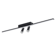 GLOBOSTAR® BARETTI 61226 Φωτιστικό Οροφής Linear Design LED CCT με Κινούμενα Σποτ LED Downlight 24W 2688lm 160° & 45° AC 220-240V IP20  - Εναλλαγή Φωτισμού μέσω Διακόπτη On/Off All In One Ψυχρό 6000k+Φυσικό 4500k+Θερμό 2700k - Μ80 x Π5.5 x Υ5 cm - Μαύρο - 3 Χρόνια Εγγύηση