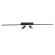 GLOBOSTAR® BARETTI 61226 Φωτιστικό Οροφής Linear Design LED CCT με Κινούμενα Σποτ LED Downlight 24W 2688lm 160° & 45° AC 220-240V IP20  - Εναλλαγή Φωτισμού μέσω Διακόπτη On/Off All In One Ψυχρό 6000k+Φυσικό 4500k+Θερμό 2700k - Μ80 x Π5.5 x Υ5 cm - Μαύρο - 3 Χρόνια Εγγύηση