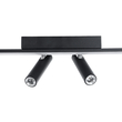 GLOBOSTAR® BARETTI 61226 Φωτιστικό Οροφής Linear Design LED CCT με Κινούμενα Σποτ LED Downlight 24W 2688lm 160° & 45° AC 220-240V IP20  - Εναλλαγή Φωτισμού μέσω Διακόπτη On/Off All In One Ψυχρό 6000k+Φυσικό 4500k+Θερμό 2700k - Μ80 x Π5.5 x Υ5 cm - Μαύρο - 3 Χρόνια Εγγύηση
