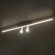 GLOBOSTAR® BARETTI 61226 Φωτιστικό Οροφής Linear Design LED CCT με Κινούμενα Σποτ LED Downlight 24W 2688lm 160° & 45° AC 220-240V IP20  - Εναλλαγή Φωτισμού μέσω Διακόπτη On/Off All In One Ψυχρό 6000k+Φυσικό 4500k+Θερμό 2700k - Μ80 x Π5.5 x Υ5 cm - Μαύρο - 3 Χρόνια Εγγύηση