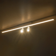 GLOBOSTAR® BARETTI 61227 Φωτιστικό Οροφής Linear Design LED CCT με Κινούμενα Σποτ LED Downlight 24W 2688lm 160° & 45° AC 220-240V IP20  - Εναλλαγή Φωτισμού μέσω Διακόπτη On/Off All In One Ψυχρό 6000k+Φυσικό 4500k+Θερμό 2700k - Μ80 x Π5.5 x Υ5 cm - Λευκό - 3 Χρόνια Εγγύηση